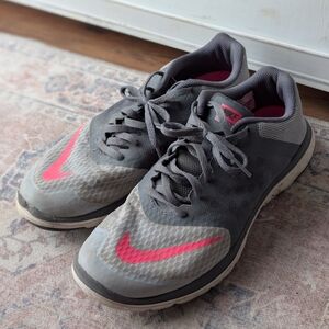 Nike Gray and Pink Athletic Shoes